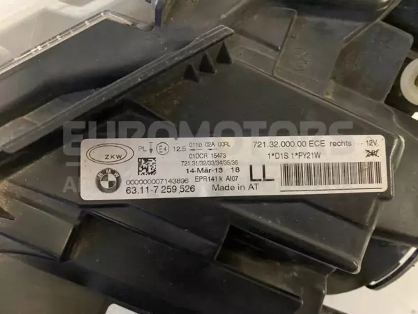 Права ксенонова фара BMW 3 2.0tdi (F30/F31) 2012-2019 7259526 it-10701 Дизель - 7