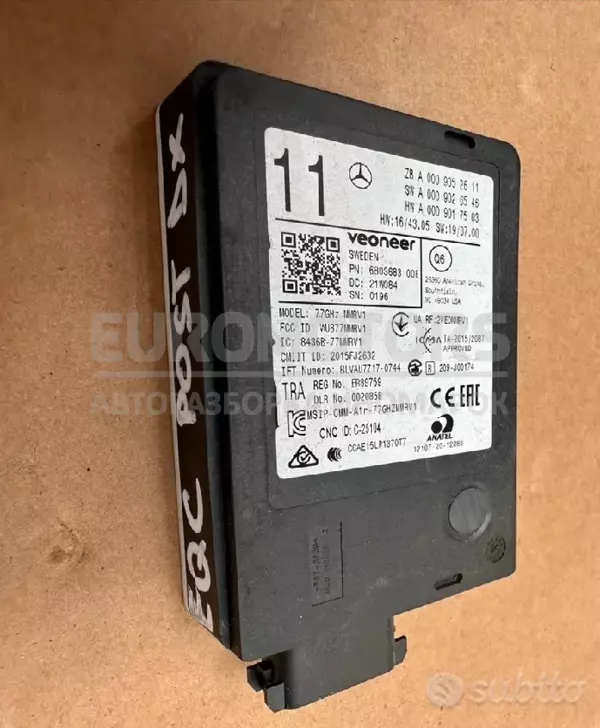 Радарний датчик сліпих зон Mercedes EQC (N293) 2019-2023 A0009052611 it-10064 - 2