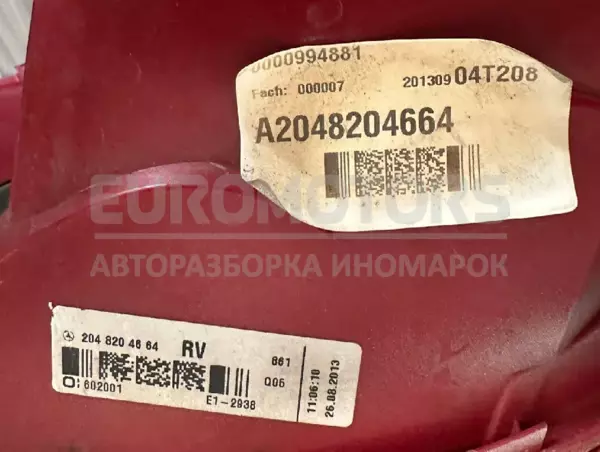 Світлодіод заднього лівого ліхтаря (SW) Mercedes C-class 2.2cdi (W204) 2007-2015 A2048204664 it-10196 Дизель - 4