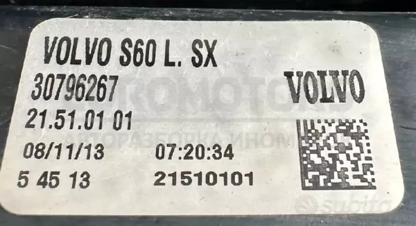 Лівий задній ліхтар Volvo S60 2.0td D3 2010-2018 30796267 it-10260 Дизель - 4