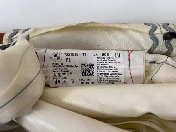 Ліва бічна шторка безпеки BMW 3 2.0tdi (F30/F31) 2012-2019 7221045 it-10746 Дизель - 2