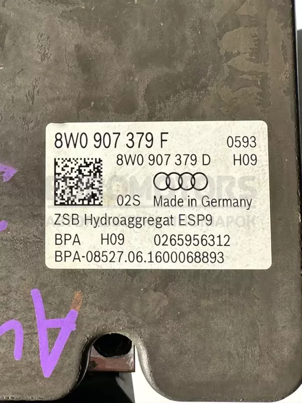 Блок управления ABS (Насос). Audi A4 3.0tdi (B9) 2015-2023 8W0907379F it-10382 Дизель - 3