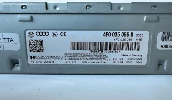 Блок керування магнітолою CD/DVD/GPS/Навігатор Audi A6 3.0tdi (C6) 2004-2011 4G0035056B it-10407 Дизель - 2