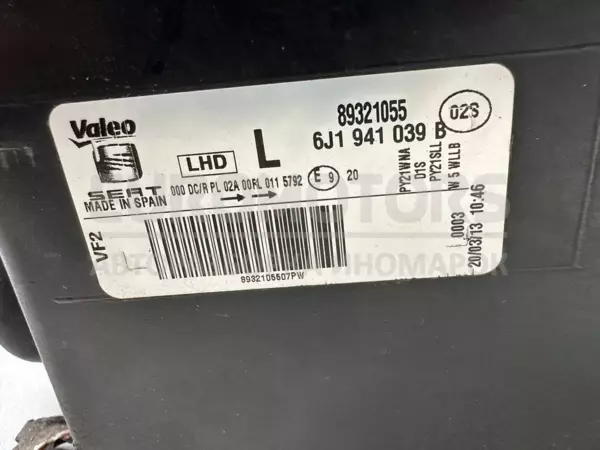 Левая ксеноновая фара Seat Ibiza 1.4 16V TSI 2008-2017 6J1941039B it-11112 Бензин - 5