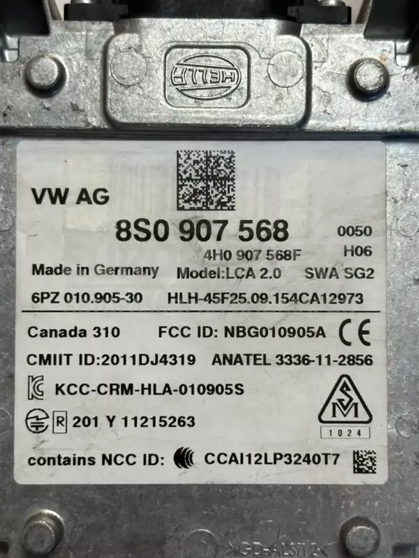Датчик радара зміни смуги руху Audi TT 2.0 TFSI (8S) 2015 8S0907568 it-11216 Бензин - 2