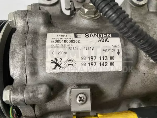 Компресор кондиціонера Peugeot Boxer 2.2 HDI 2014 9819711380 it-11388 Дизель - 4