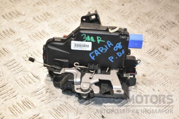 Замок двери задний правый электр 6 пинов Skoda Fabia 2007-2014 6Y0839016A 383725 euromotors.com.ua