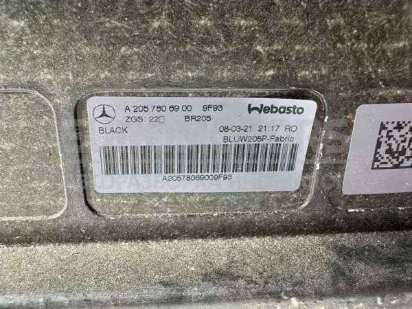 Электрический люк на крыше Mercedes EQC (N293) 2019-2023 A2937800000 it-11811 - 4