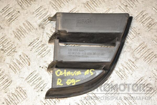 Решетка переднего бампера правая 09- Skoda Octavia (A5) 2004-2013 1Z0853666C 385249 - 2