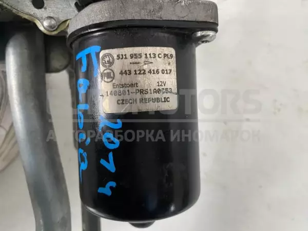 Електродвигун склоочисника переднього скла Skoda Fabia 1.2tfsi 2007-2014 443122416017 it-11675 Бензин - 4