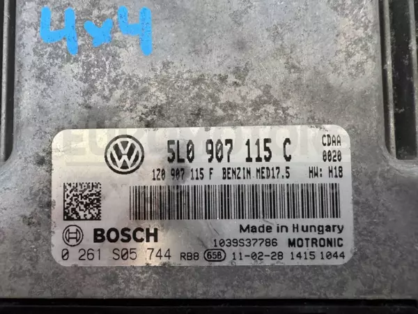 Блок керування двигуном Skoda Yeti 1.8TSI 2009 5L0907115C it-12236 Бензин - 3