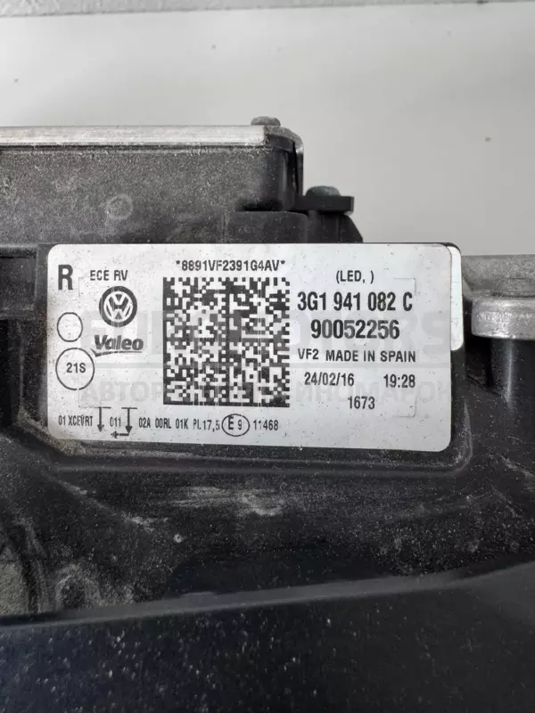 Права повністю світлодіодна фара VW Passat 2.0tdi (B8) 2015 3G1941082C it-12246 Дизель - 6