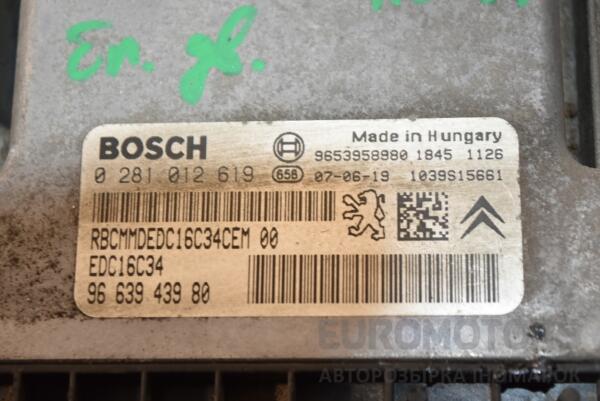 Блок управления двигателем Citroen Berlingo 1.6hdi 1996-2008 0281012619 387474 - 2