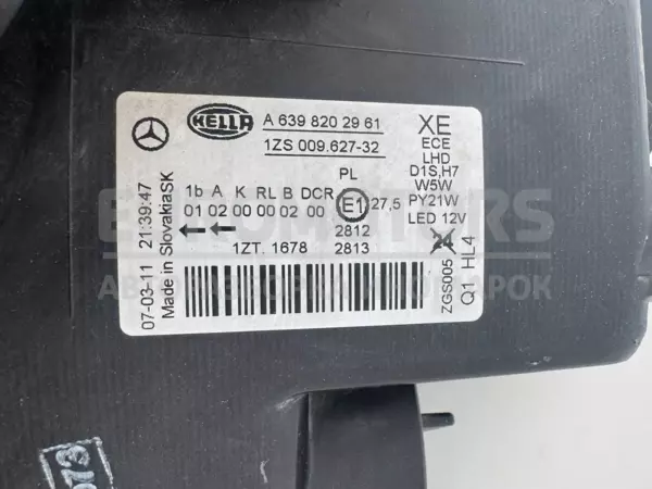Права ксенонова фара Mercedes Vito 2.2cdi (W639) 2003-2014 A6398202961 it-12312 Дизель - 6