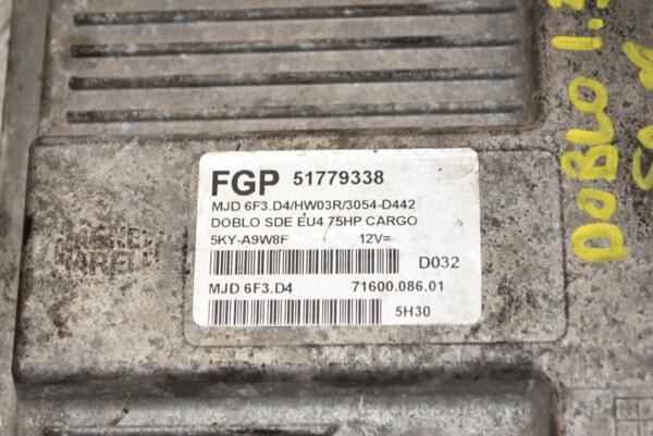 Блок управления двигателем Fiat Doblo 1.3MJet 2000-2009 51779338 390179 - 2
