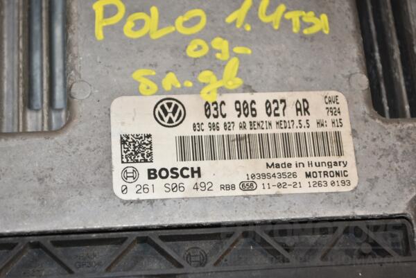 Блок управления двигателем VW Polo 1.4 16V TSI 2009-2016 03C906027AR 391871 - 2