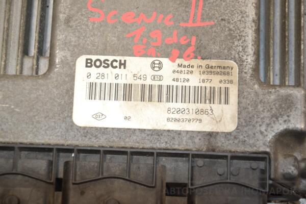 Блок керування двигуном Renault Scenic 1.9dCi (II) 2003-2009 8200310863 393361 - 2