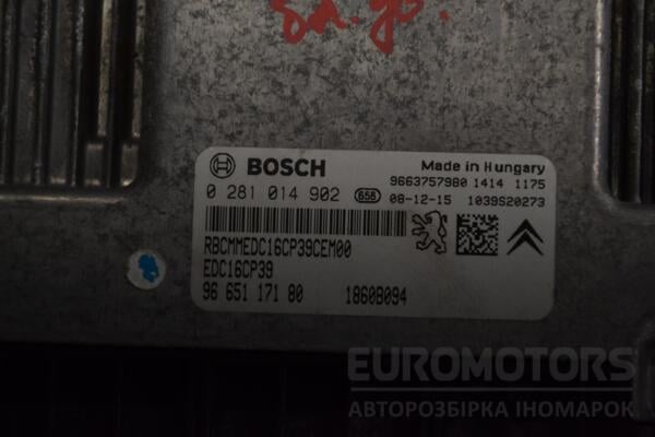Блок управления двигателем Citroen C-Crosser 2.2hdi 2009-2013 0281014902 393505 - 2