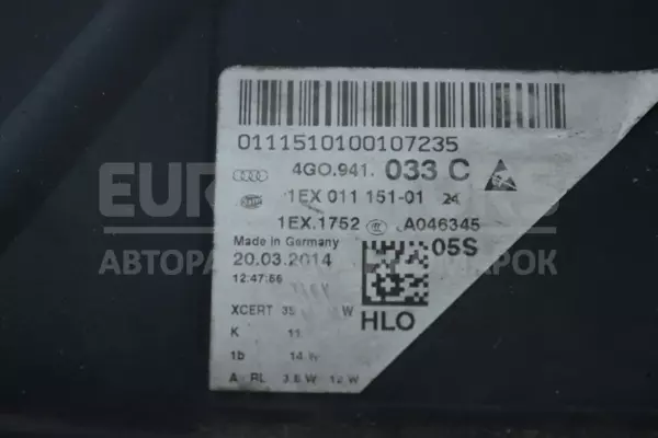 Левая фара Full LED Audi A6 3.0tdi (C7) 2011 4G0941033C it-13396 Дизель - 5