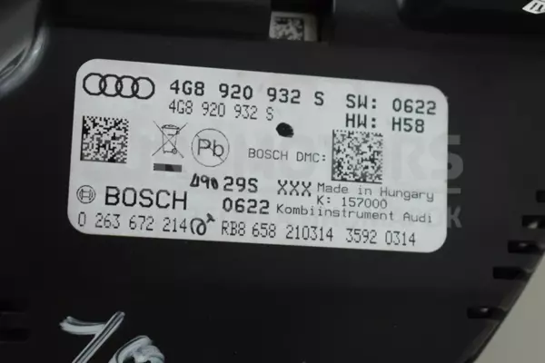 Панель приладів Audi A6 3.0tdi (C7) 2011 4G8920932S it-13445 Дизель - 3