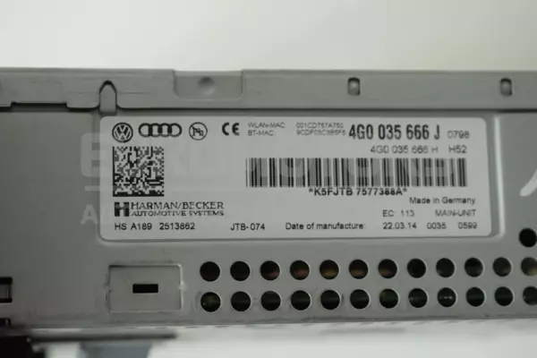 Блок управления мультимедиа радио/CD/DVD/GPS Audi A6 3.0tdi (C7) 2011 4G0035666J it-13450 Дизель - 3