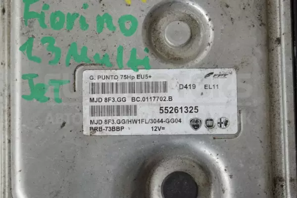 Блок керування двигуном Fiat Fiorino 1.4 8V 2008 55261325 it-13609 Бензин - 2