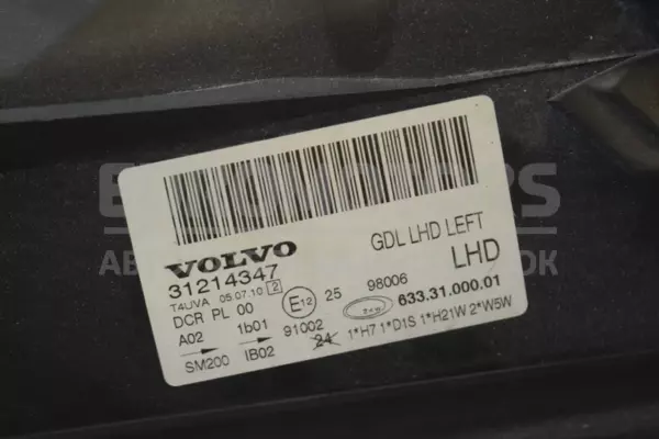 Левая фара Volvo V70 2.0 16V 2007-2016 31214347 it-13732 Бензин - 4
