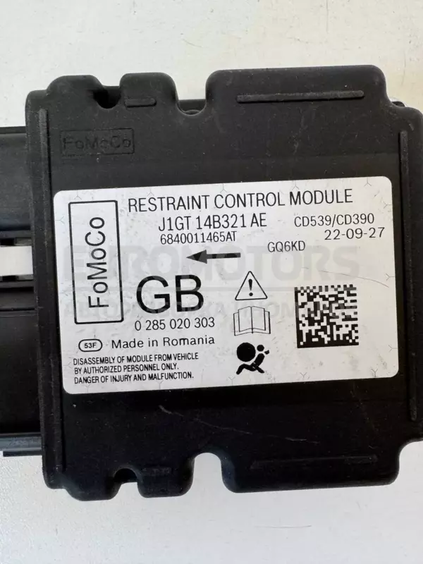Блок управління AIRBAG Ford Galaxy 2.5 2015 J1GT14B321AE it-11835 - 2