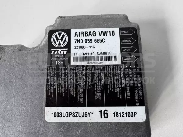 Блок управління AIRBAG Seat Alhambra 2.0tdi 2010 7N0959655C it-12261 Дизель - 2
