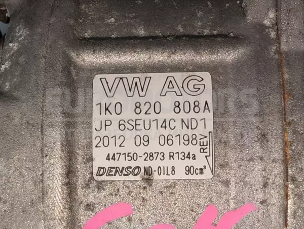 Компресор кондиціонера VW Golf 2.0 16V TSI (VI) 2008-2013 1K0820808A it-13186 Бензин - 4