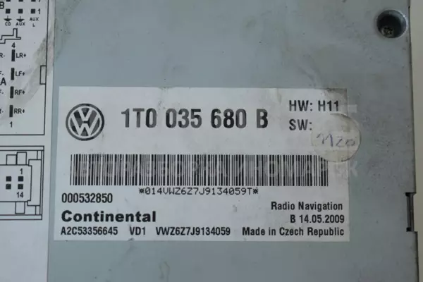 Автомобільне радіо з CD+MP3 VW Scirocco 1.4 TSI 2008-2017 1T0035680B it-13546 Бензин - 4