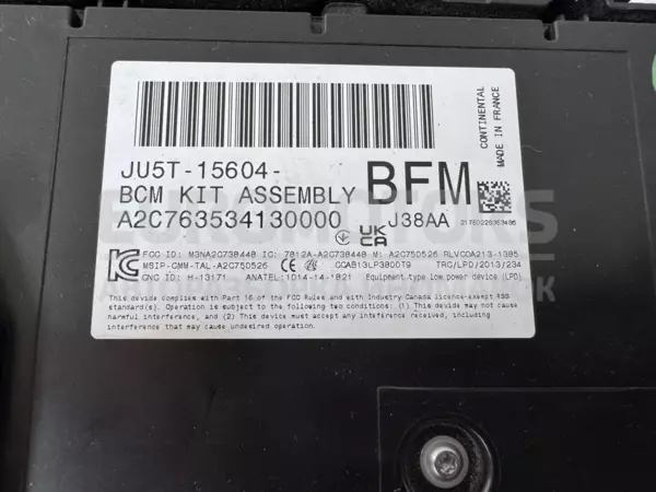 Блок запобіжників Ford Galaxy 2.5 2015 JU5T-15604-BFM it-12503 - 3