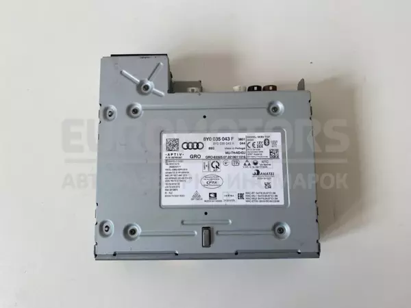Блок управления автомобильным радиоприемником CD/DVD/GPS/навигатором Audi RS3 Sportback 2.5 tfsi 2021 8Y0035043F it-12559 Бензин euromotors.com.ua