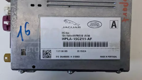 Блок керування автомобільним радіоприймачем CD/DVD/GPS/навігатором Land Rover Range Rover Sport 3.0V6 2013 HPLA-19C211-AF it-12979 Дизель - 3