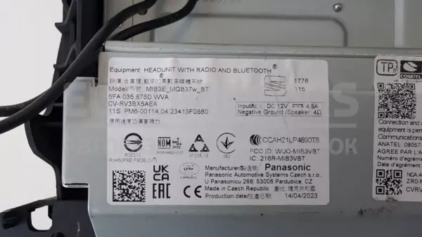 Дисплей автомобільного радіоприймача CD/DVD/GPS/навігатора Seat Leon 2.0 TDI 2020 5FA035875D it-13033 Дизель - 3
