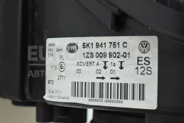 Ліва фара VW Golf 2.0 16V TSI (VI) 2008-2013 5K1941751C it-13962 Бензин - 5