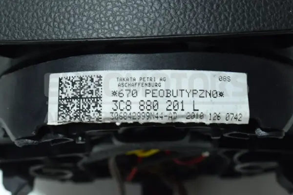 Подушка безопасности рулевого управления VW Golf 2.0 16V TSI (VI) 2008-2013 3C8880201L it-14169 Бензин - 4