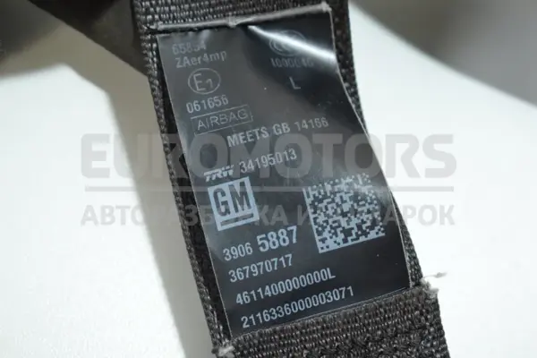 Передній лівий ремінь безпеки Opel Astra 1.6cdti Bi-Turbo (K) 2015 39065887 it-14212 Дизель - 3