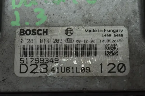 Блок управления двигателем (полный комплект зажигания) Fiat Ducato 2.3mjet (Euro-5) 2006-2014 0281014209 it-14233 Дизель - 2