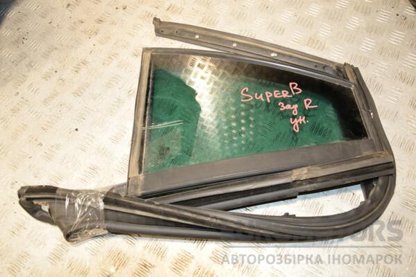 Стекло двери заднее правое треугольник Skoda Superb 2008-2015 409890 euromotors.com.ua