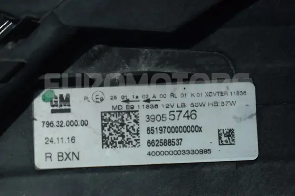 Права фара Opel Astra 1.6cdti Bi-Turbo (K) 2015 39055746 it-14236 Дизель - 5