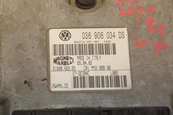 Блок керування двигуном Seat Leon 1.6 16V 2006-2013 036906034DS 410513 - 2