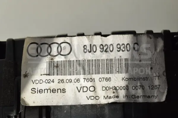 Панель приладів Audi TT 2.0 TFSI (8J) 2006-2015 8J0920930C it-14285 Бензин - 4