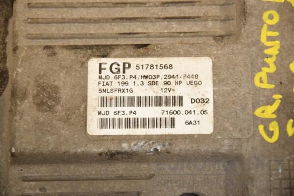Блок управления двигателем Fiat Grande Punto 1.3MJet 2005 51781568 412269 - 2