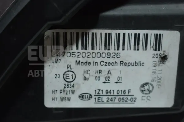 Права фара Skoda Octavia 1.8 TSI (A5) 2004-2013 1Z1941016F it-14720 Бензин - 3