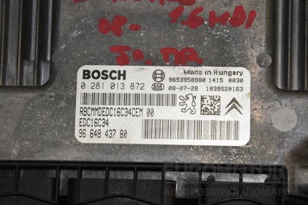 Блок керування двигуном Citroen Berlingo 1.6hdi 2008 0281013872 415551 - 2