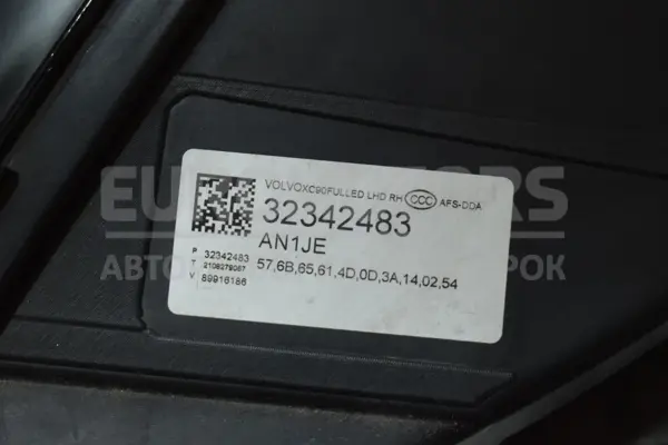 Полностью светодиодная правая фара Volvo XC90 2.0 MildHybrid 2015 32342483 it-15089 Дизель - 11