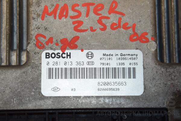 Блок управления двигателем 06- Renault Master 2.5dCi 1998-2010 0281013363 422021 - 2