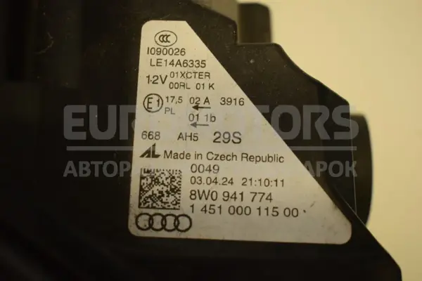 Права фара Audi A4 2.0 TDI S-Line (B9) 2015-2023 8W0941774 it-15266 Дизель - 8