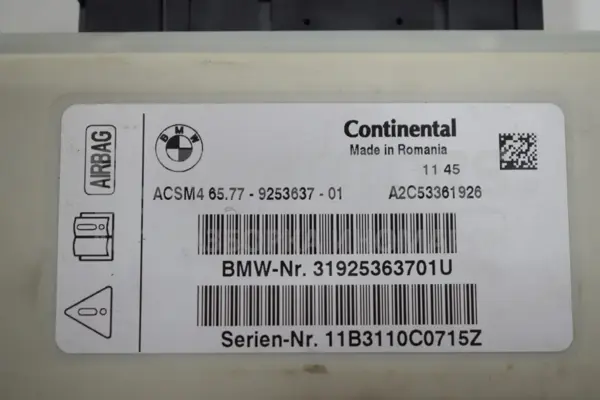Блок управления подушкой безопасности BMW 5 2.0 (F10/F11) 2009-2016 31925363701 it-15748 Дизель - 2